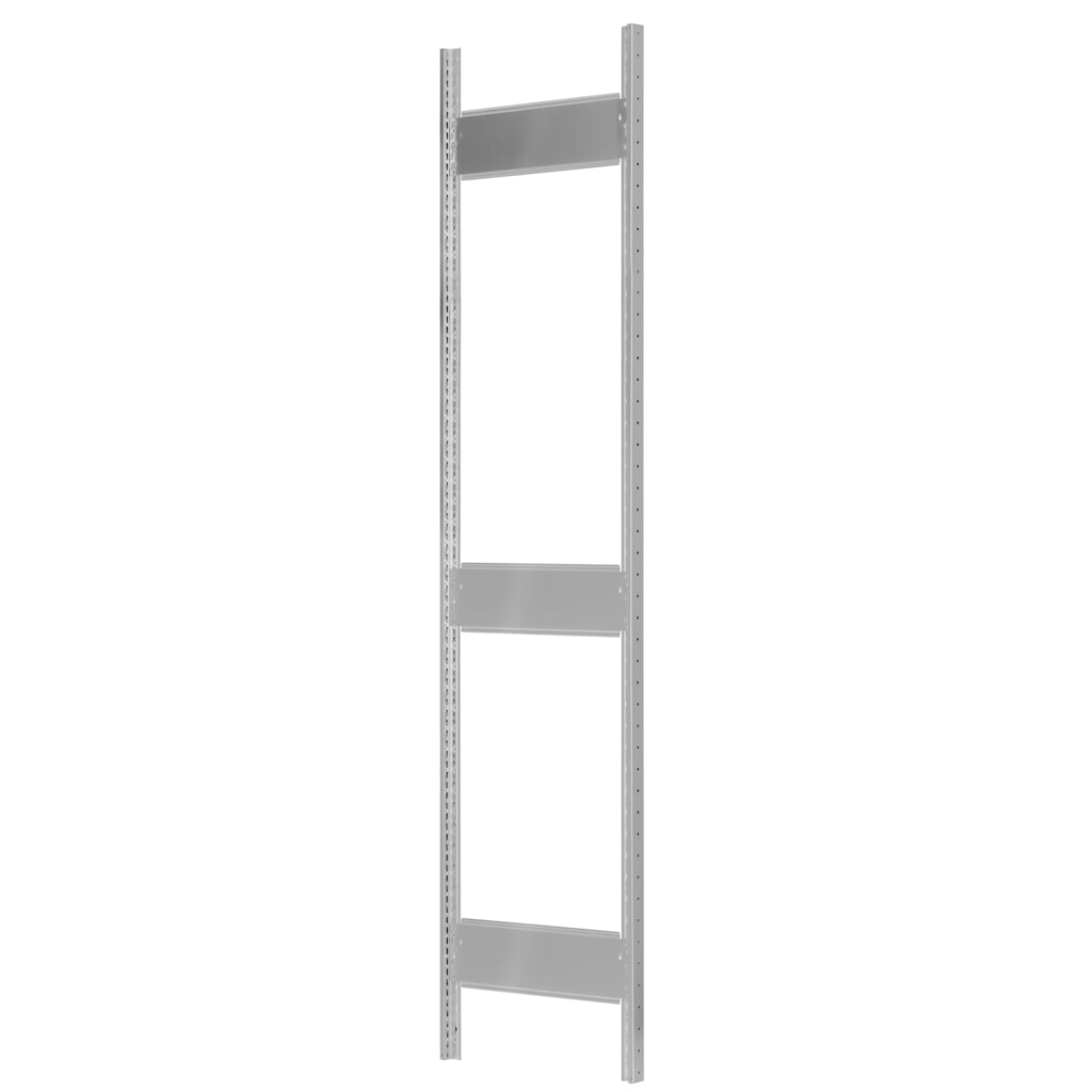 Imagen del producto: Bastidor con perfil en T MULTIplus para estantería de cargas pequeñas SCHULTE, gris claro, premontado, 3 limitadores de fondo, H x L 2.500 x 400 mm