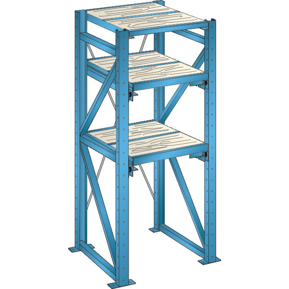 Imagen del producto: Bastidor estantería extraíble de servicio pesado LISTA, módulo inicial, anchura de plaquita 890 mm, profundidad 860 mm