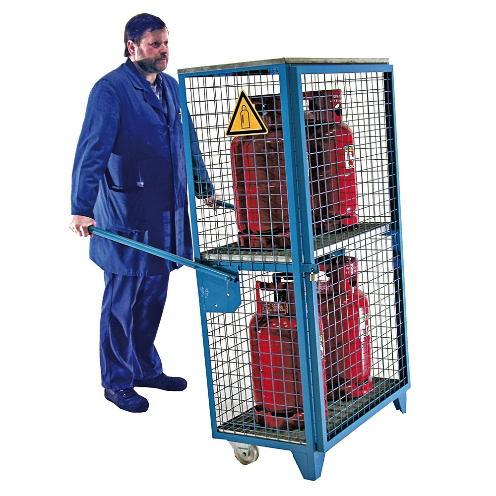 Número de imagen del producto 2: Bauer® Gabinete de rejilla de cilindro de gas, 1 puerta, pies/ruedas base, 1,580 x 860 x 500 mm