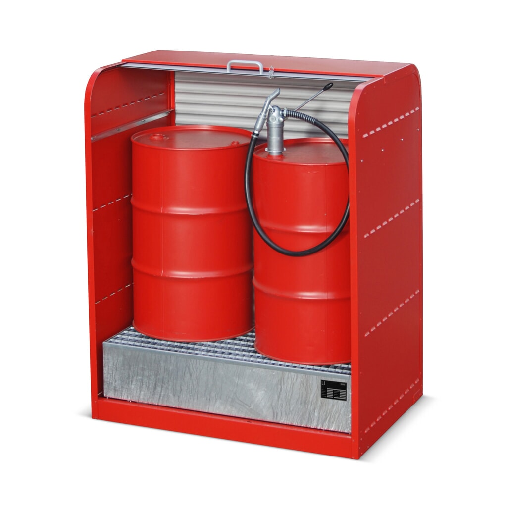 Bauer® Armario de persiana enrollable de material peligroso RSG1, inclusivo lavabo para 2 x 200 litros Número de imagen del producto 2: Bauer® Armario de persiana enrollable de material peligroso RSG1, inclusivo lavabo para 2 x 200 litros