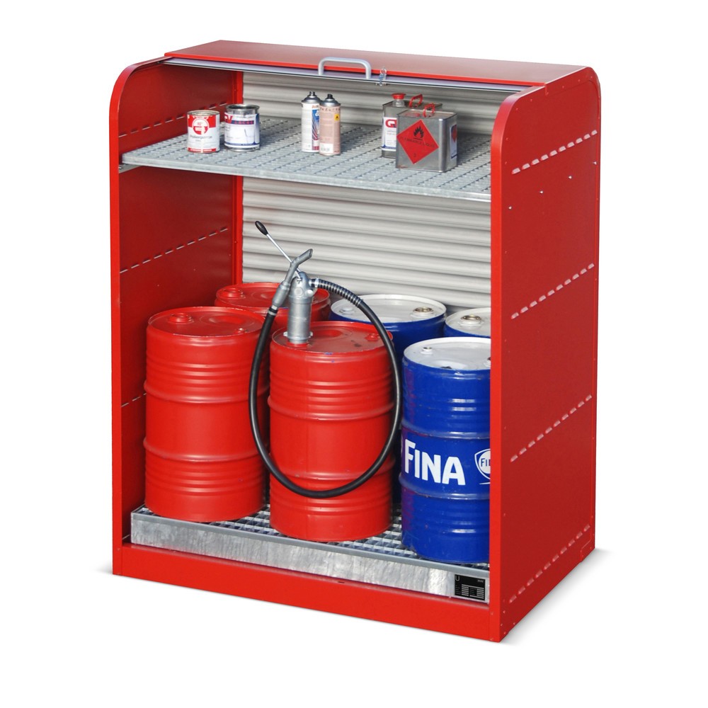 Número de imagen del producto 2: Bauer® Armario de persiana enrollable de material peligroso RSG2, inclusivo lavabo para 6 x 60 litros