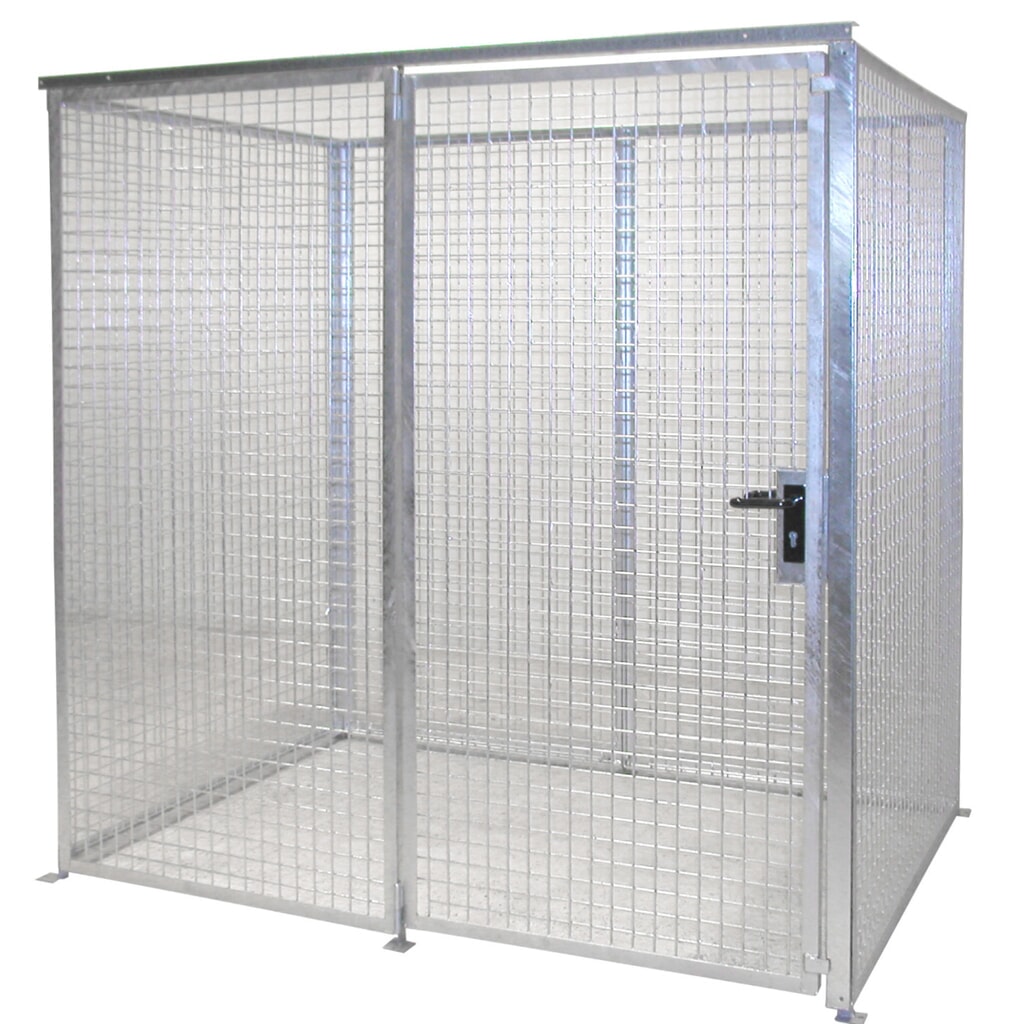 Bauer® Bastidor para bombonas de gas TRGS 510 sin techo, 1 puerta, 48 bombonas Imagen del producto: Bauer® Bastidor para bombonas de gas TRGS 510 sin techo, 1 puerta, 48 bombonas