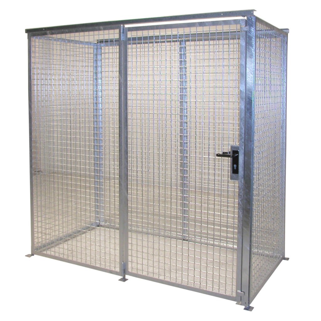 Bauer® Bastidor para bombonas de gas TRGS 510 sin techo, 1 puerta, 32 bombonas Imagen del producto: Bauer® Bastidor para bombonas de gas TRGS 510 sin techo, 1 puerta, 32 bombonas