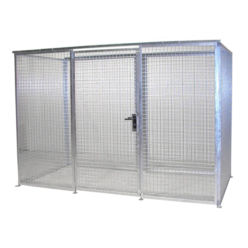 Bauer® Bastidor para bombonas de gas TRGS 510 sin techo, 1 puerta, 78 bombonas Imagen del producto: Bauer® Bastidor para bombonas de gas TRGS 510 sin techo, 1 puerta, 78 bombonas