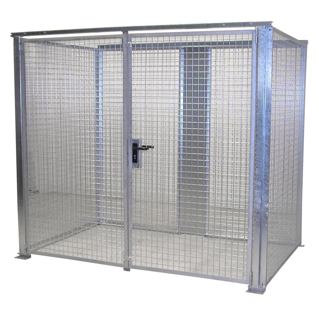Imagen del producto: Bauer® bastidor para bombonas de gas TRGS 510 sin techo, puerta doble, 60 botellas