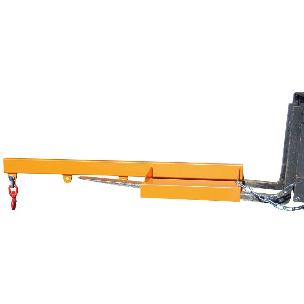 Número de imagen del producto 1: Bauer® Brazo de carga modelo 1, versión rígida, 3 posiciones de gancho, longitud base 1.600 mm, c.c. 2.500 kg, amarillo anaranjado