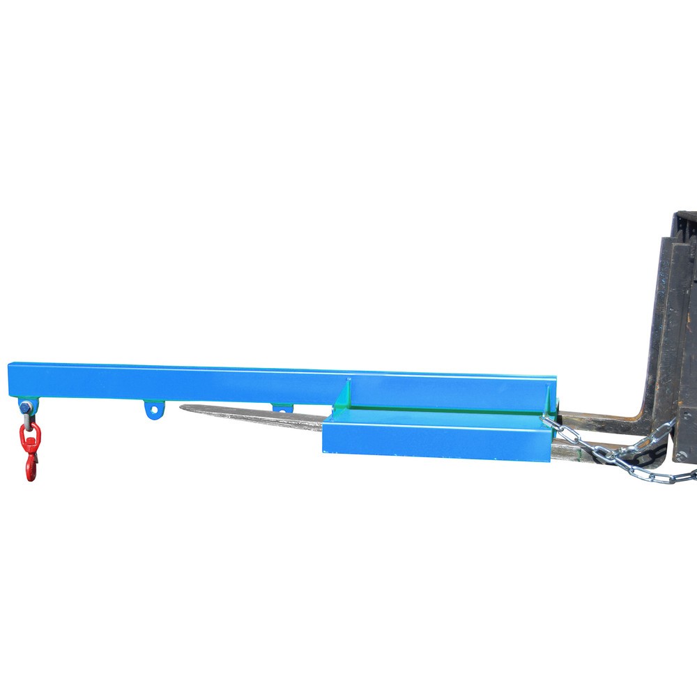 Imagen del producto: Bauer® Brazo de carga modelo 1, versión rígida, 3 posiciones de gancho, longitud base 1.600 mm, CC 1.000 kg, azul celeste
