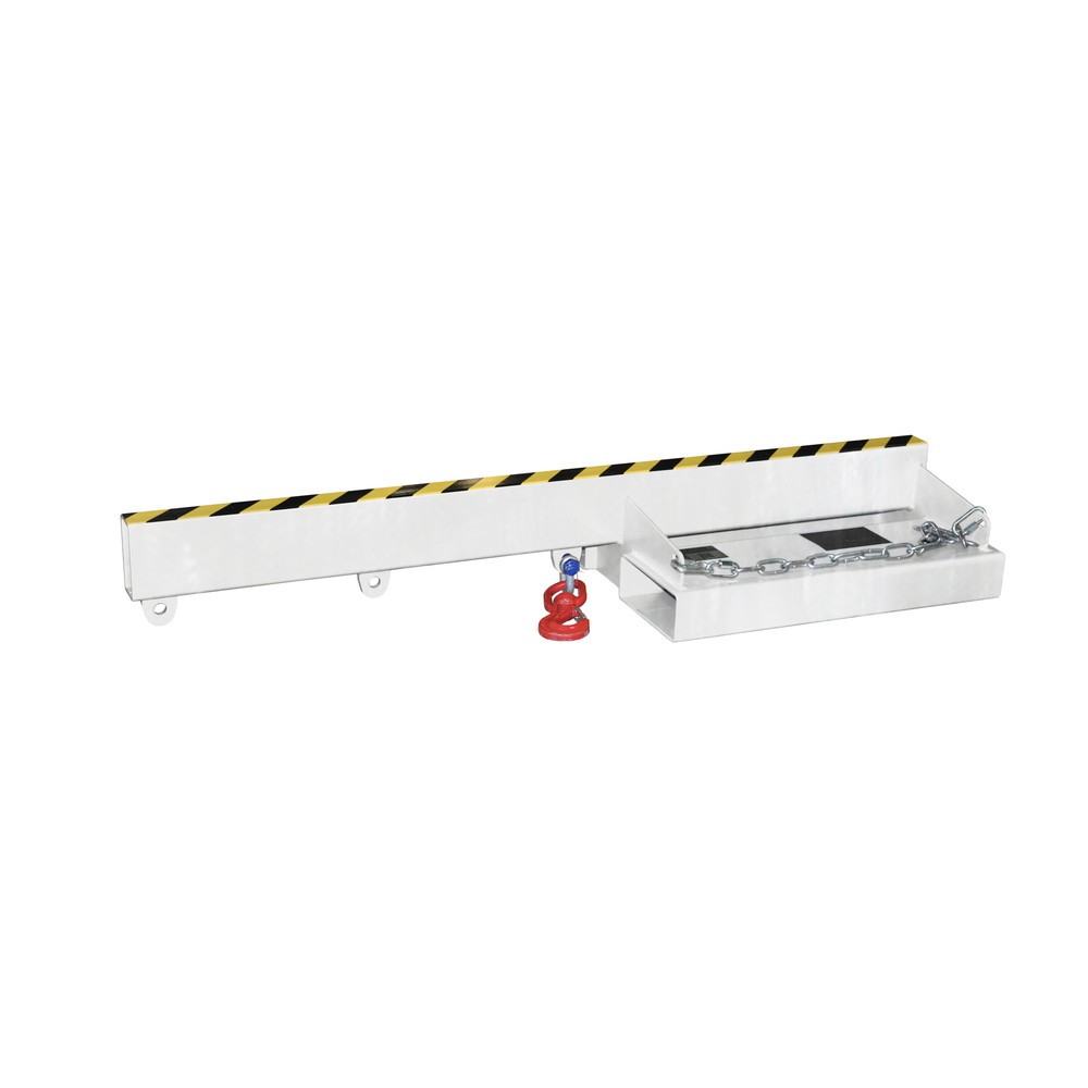 Número de imagen del producto 2: Bauer® Brazo de carga modelo 1, versión rígida, 3 posiciones de gancho, longitud base 1.600 mm, c.c. 2.500 kg, galvanizado