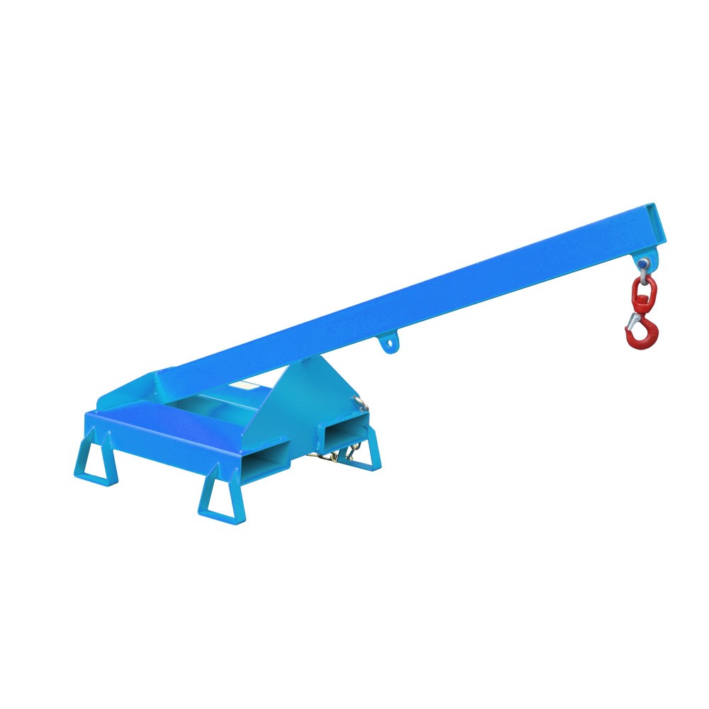 Imagen del producto: Bauer® Brazo de carga modelo 2, versión rígida, 2 posiciones de gancho, longitud base 1.600 mm, c.c. 1.000 kg, azul celeste