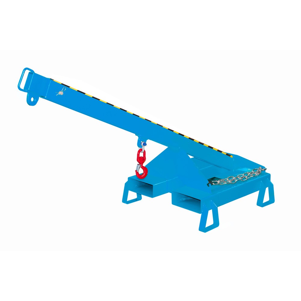 Número de imagen del producto 4: Bauer® Brazo de carga modelo 3, telescópico, 2 posiciones de gancho, longitud base 1.600 mm, c.c. 1.000 kg, azul celeste