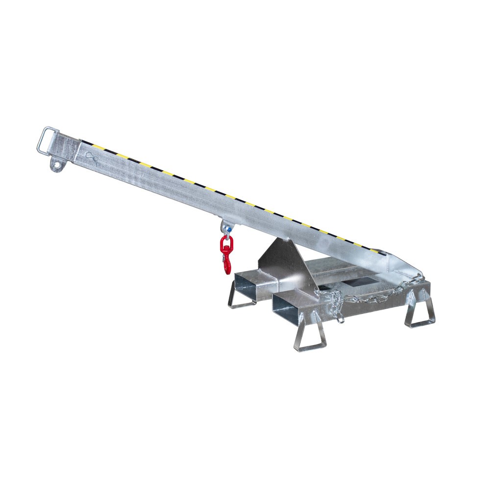 Número de imagen del producto 1: Bauer® Brazo de carga modelo 3, telescópico, 2 posiciones de gancho, longitud base 1.600 mm, c.c. 1.000 kg, galvanizado