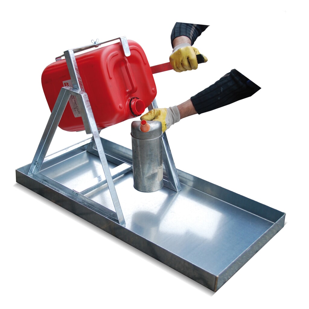 Imagen del producto: Bauer® Caballete de rellenado con palanca para recipientes de 20 / 25 litros, galvanizado
