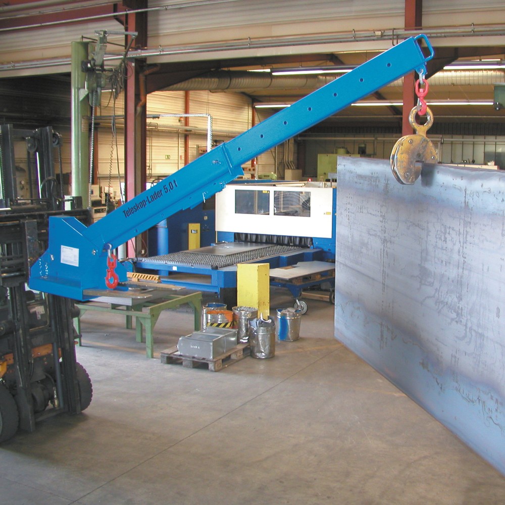Número de imagen del producto 1: Bauer® Cargador telescópico modelo 1, alcance hasta 3.690 mm, c.c. hasta 5.000 kg, azul celeste