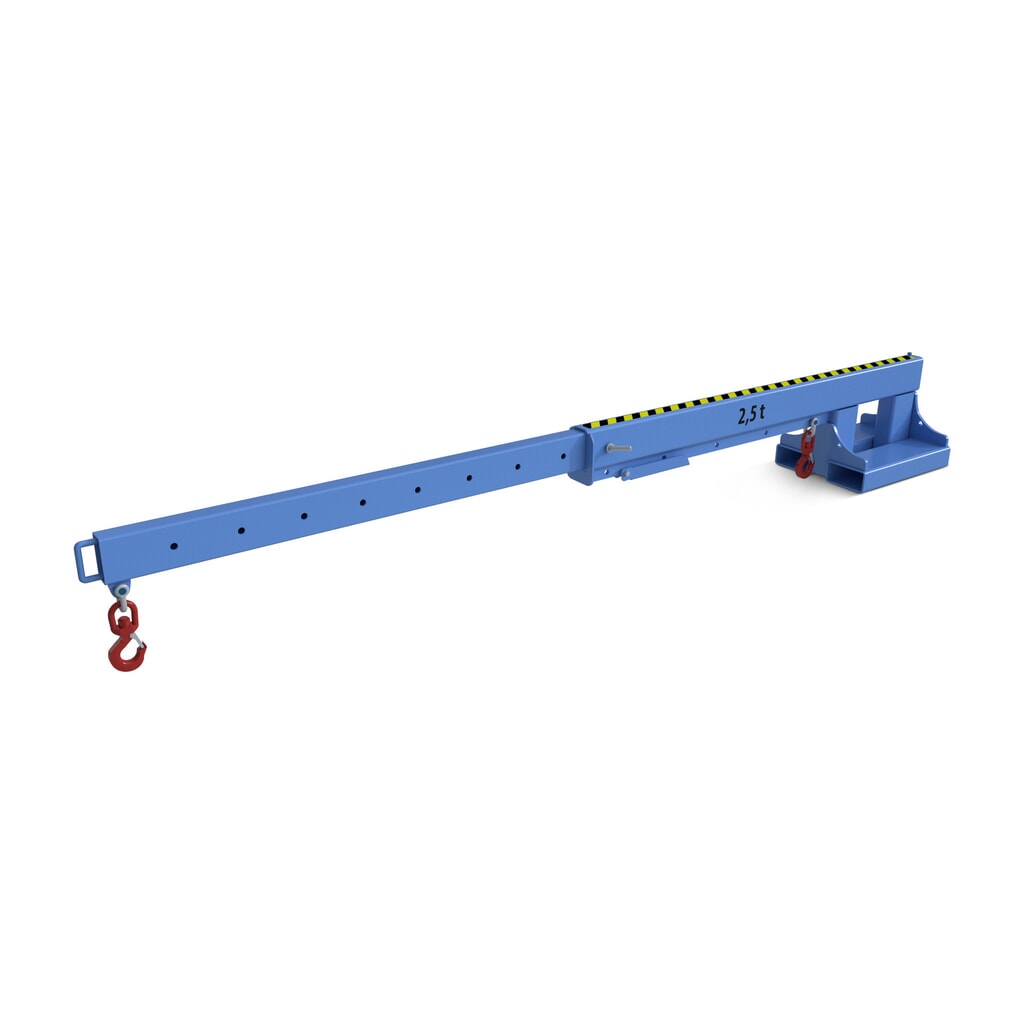 Número de imagen del producto 1: Brazo de grúa Bauer® modelo 2, alcance hasta 3.655 mm, capacidad de carga hasta 2.500 kg, amarillo anaranjado