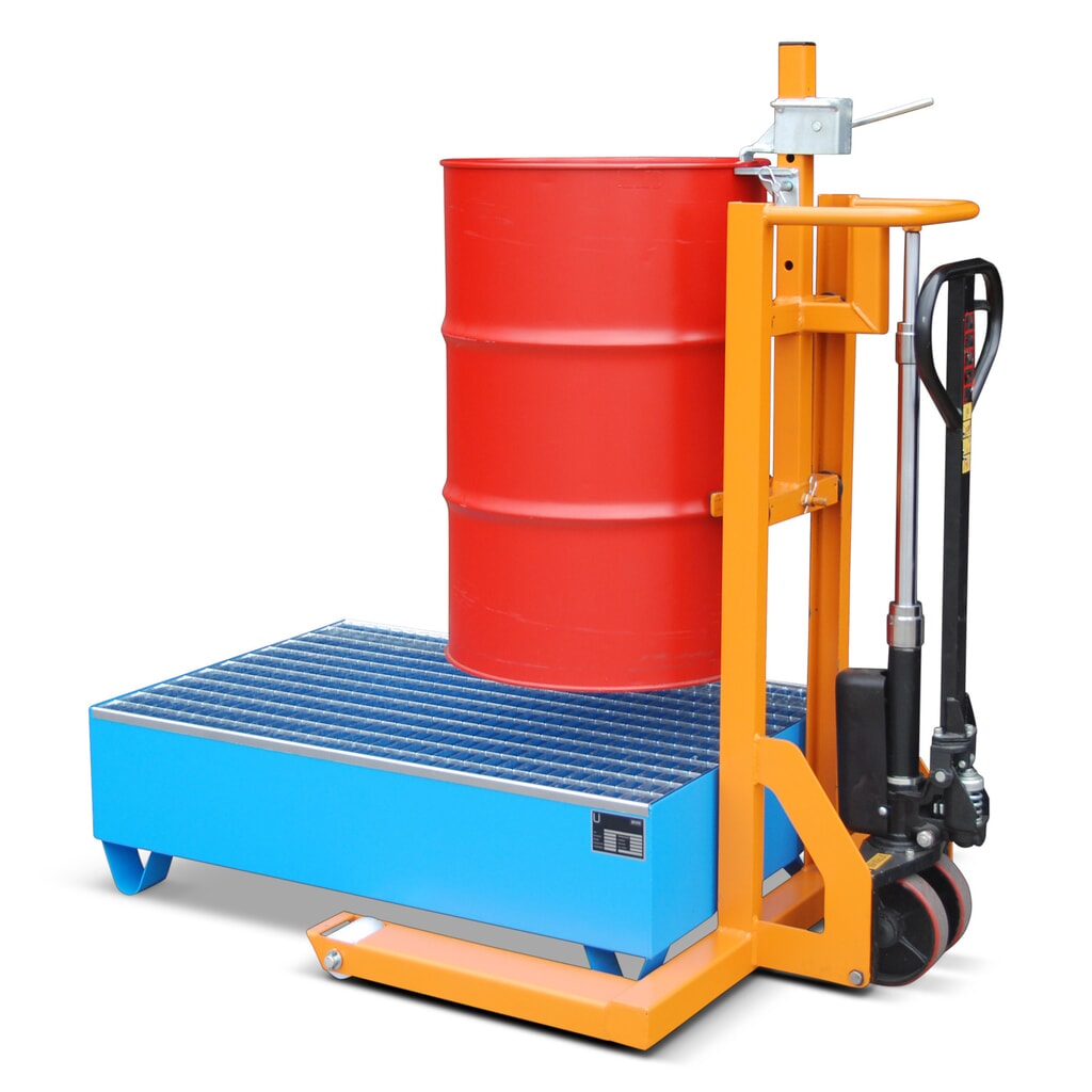 Bauer® Carro elevabarriles, naranja Imagen del producto: Bauer® Carro elevabarriles, naranja