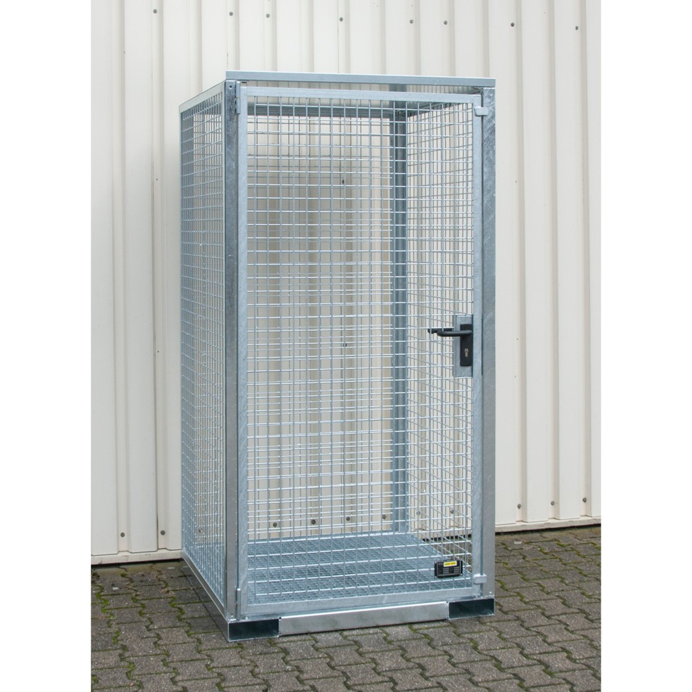 Imagen del producto: Bauer® Contenedor de bombonas de gas con huecos para apilador, máx. 16 bombonas, fondo de chapa apezonada