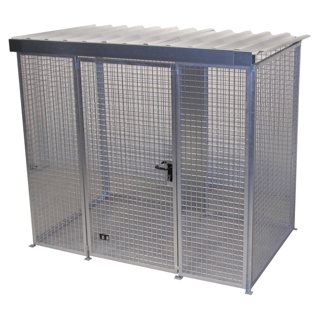 Bauer® Contenedor de bombonas de gas con tejadillo, 1 puerta, 60 bombonas Imagen del producto: Bauer® Contenedor de bombonas de gas con tejadillo, 1 puerta, 60 bombonas