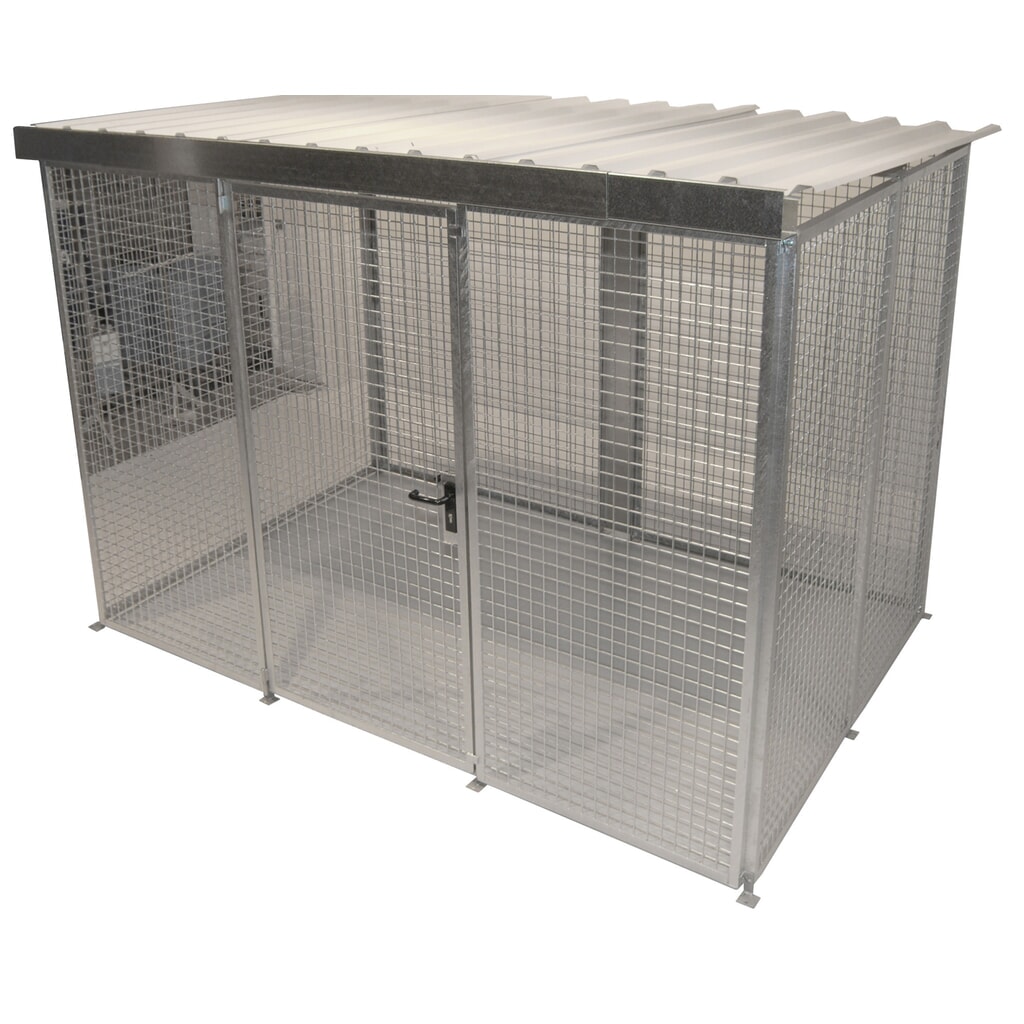 Imagen del producto: Bauer® Contenedor de bombonas de gas con tejadillo, 1 puerta, 104 bombonas