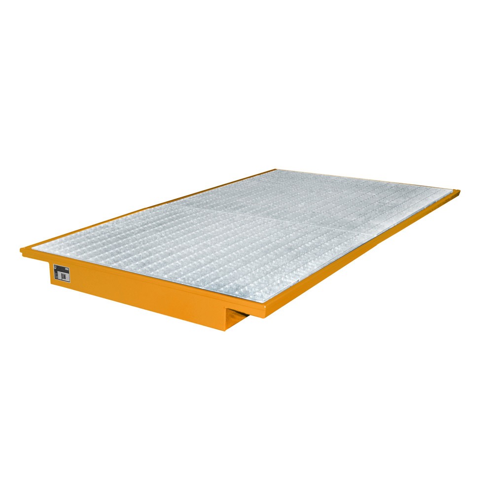 Imagen del producto: Bauer® Cuba colgante de acero con rejilla, para travesaños de 2.200 mm, amarillo anaranjado