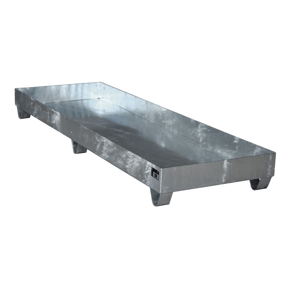 Imagen del producto: Bauer® Cuba de contención de acero, H x A x F 250 x 800 x 2.400 mm, sin rejilla, 4 x 200 l, galvanizada en caliente