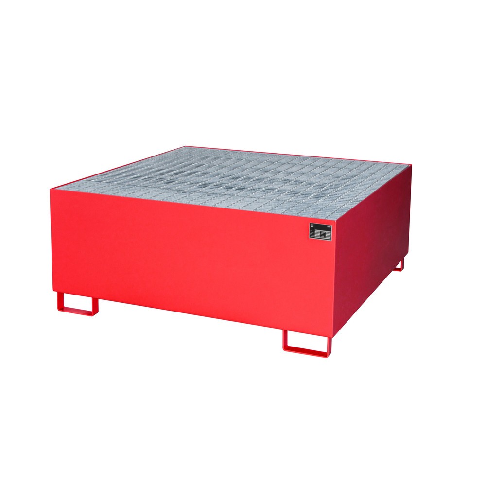 Número de imagen del producto 2: Bauer® Cuba de contención de acero para 1x KTC/IBC (contenedores cisterna cúbicos /a granel), rojo fuego