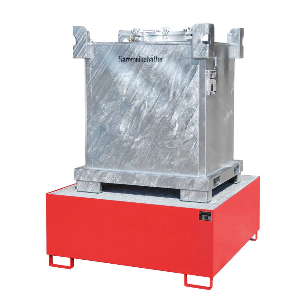 Número de imagen del producto 1: Bauer® Cuba de contención de acero para 1x KTC/IBC (contenedores cisterna cúbicos /a granel), rojo fuego