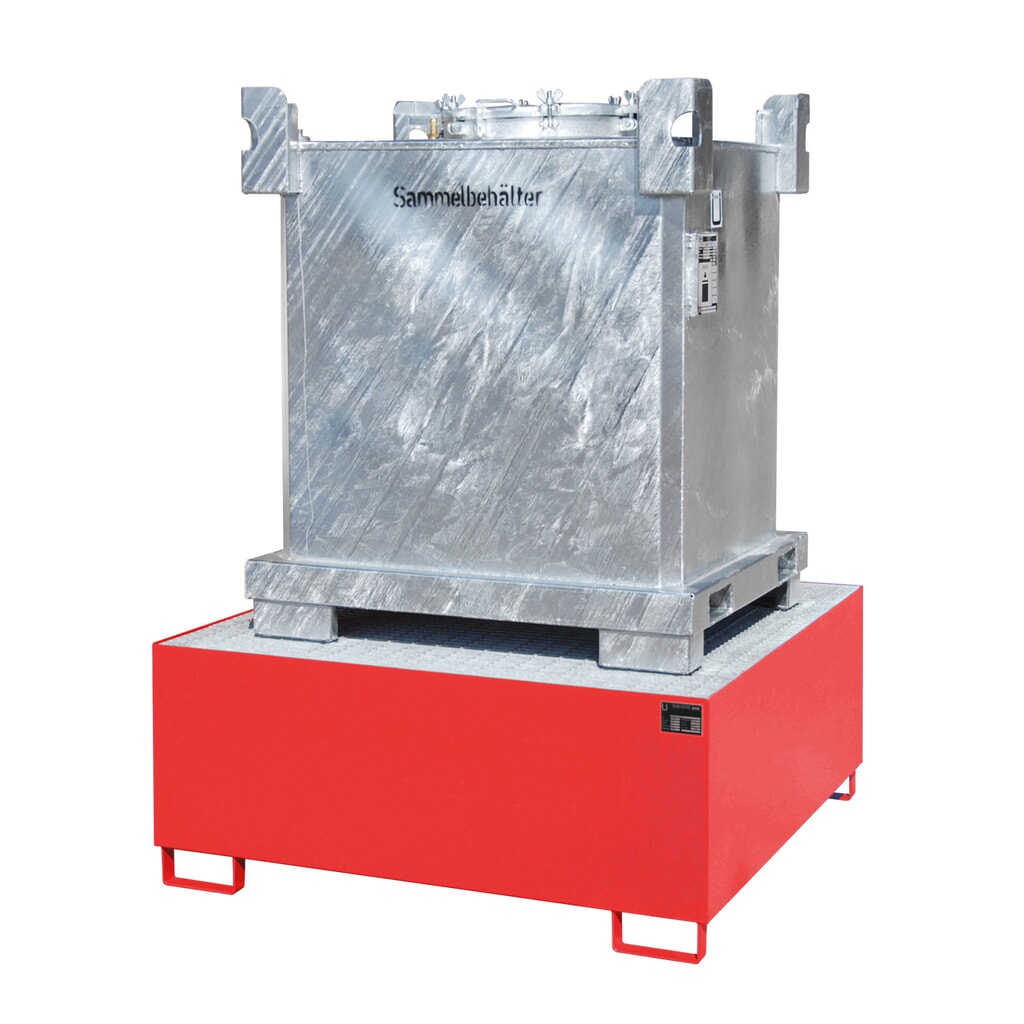Imagen del producto: Bauer® cubeta de retención de acero para 1x KTC/IBC, rojo fuego