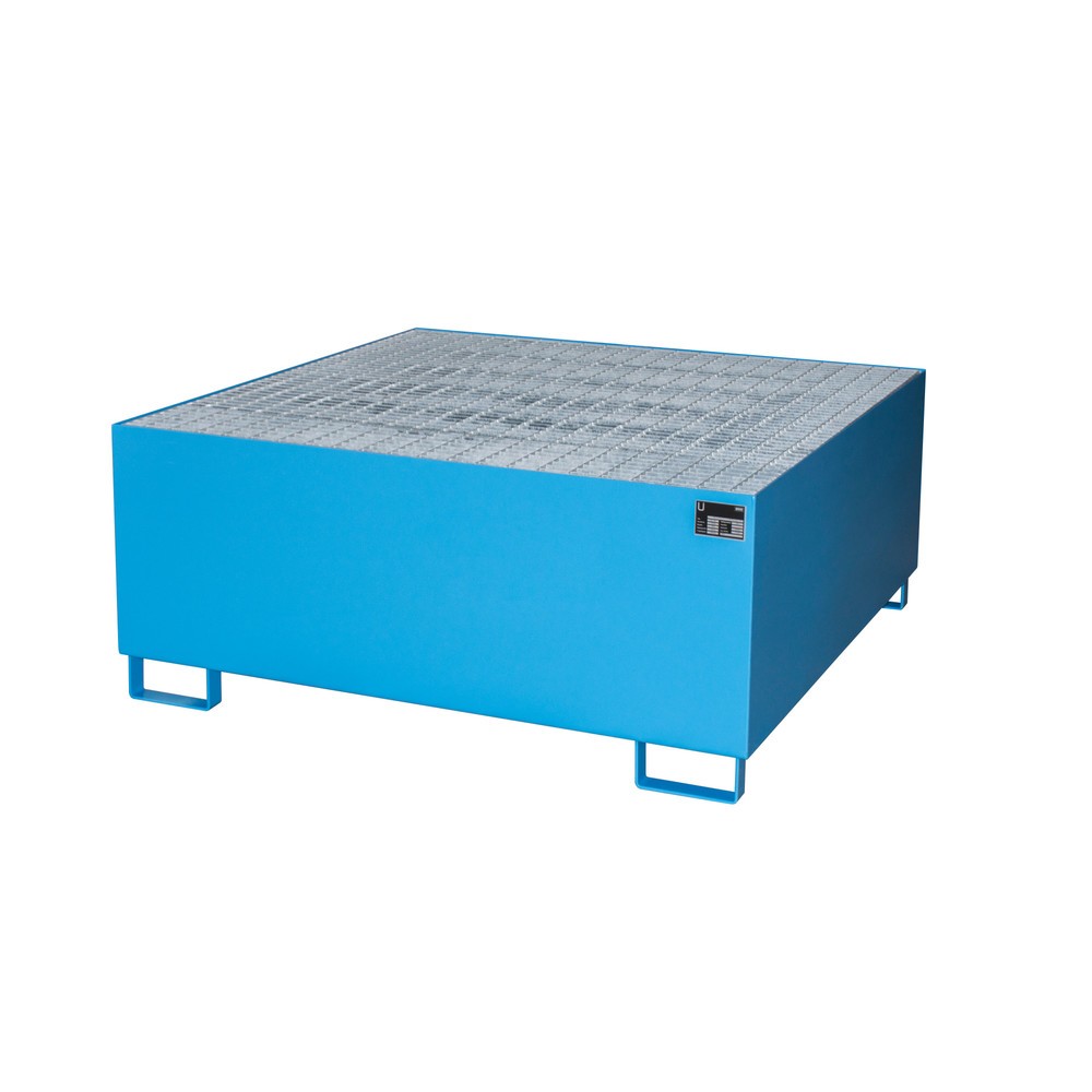 Número de imagen del producto 1: Bauer® Cuba de contención de acero para 1x KTC/IBC (contenedores cisterna cúbicos /a granel), azul claro