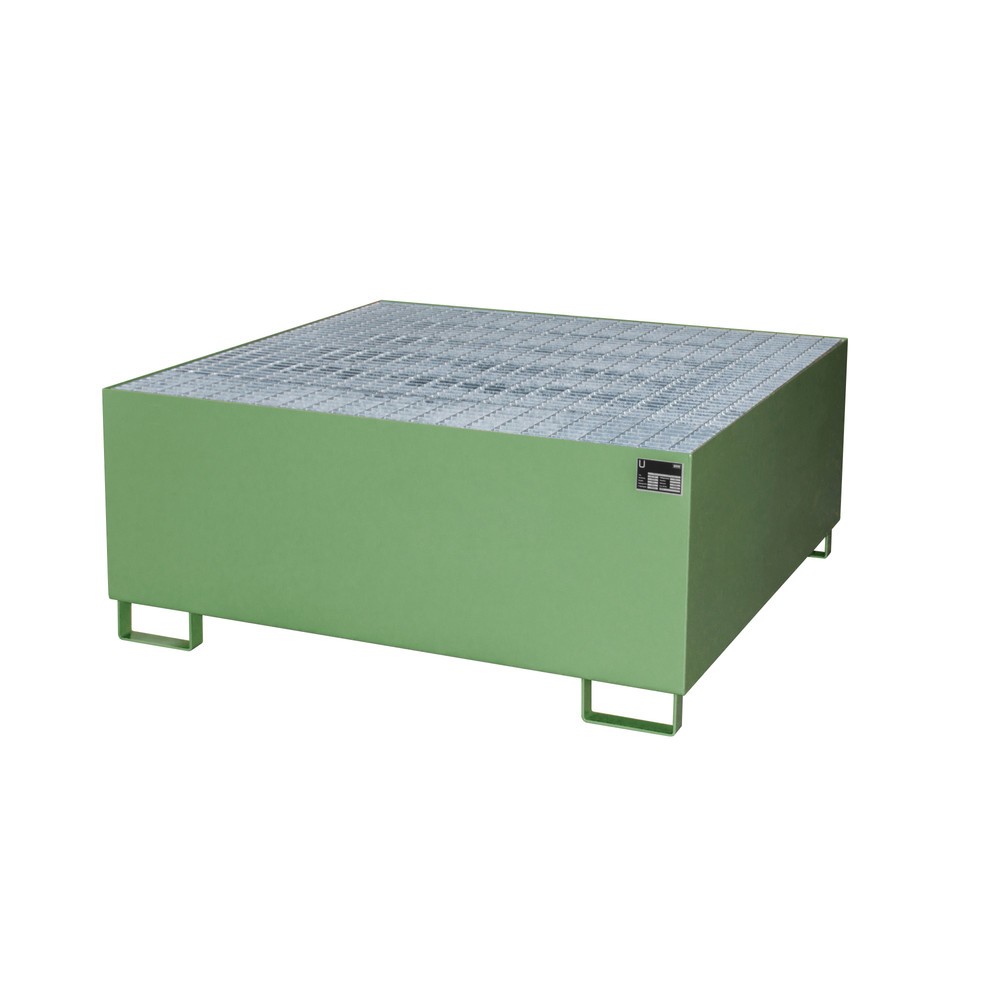 Número de imagen del producto 2: Bauer® Cuba de contención de acero para 1x KTC/IBC (contenedores cisterna cúbicos /a granel), verde reseda