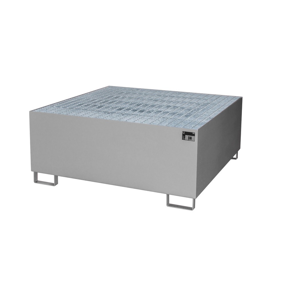 Número de imagen del producto 1: Bauer® Cuba de contención de acero para 1x KTC/IBC (contenedores cisterna cúbicos /a granel), gris marengo