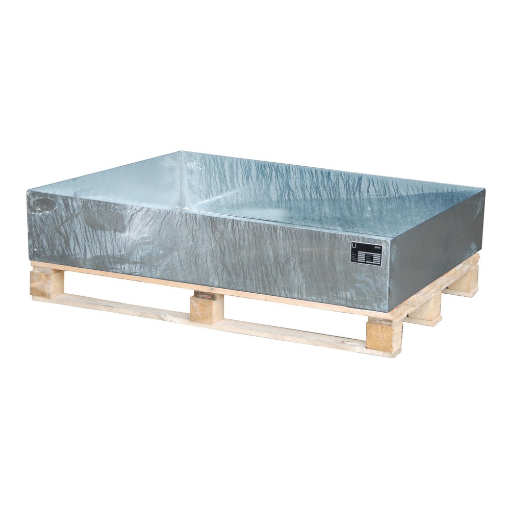 Imagen del producto: Bauer® Cuba de contención para palets, H x A x F 260 x 800 x 1.200 mm, sin rejilla, galvanizada en caliente
