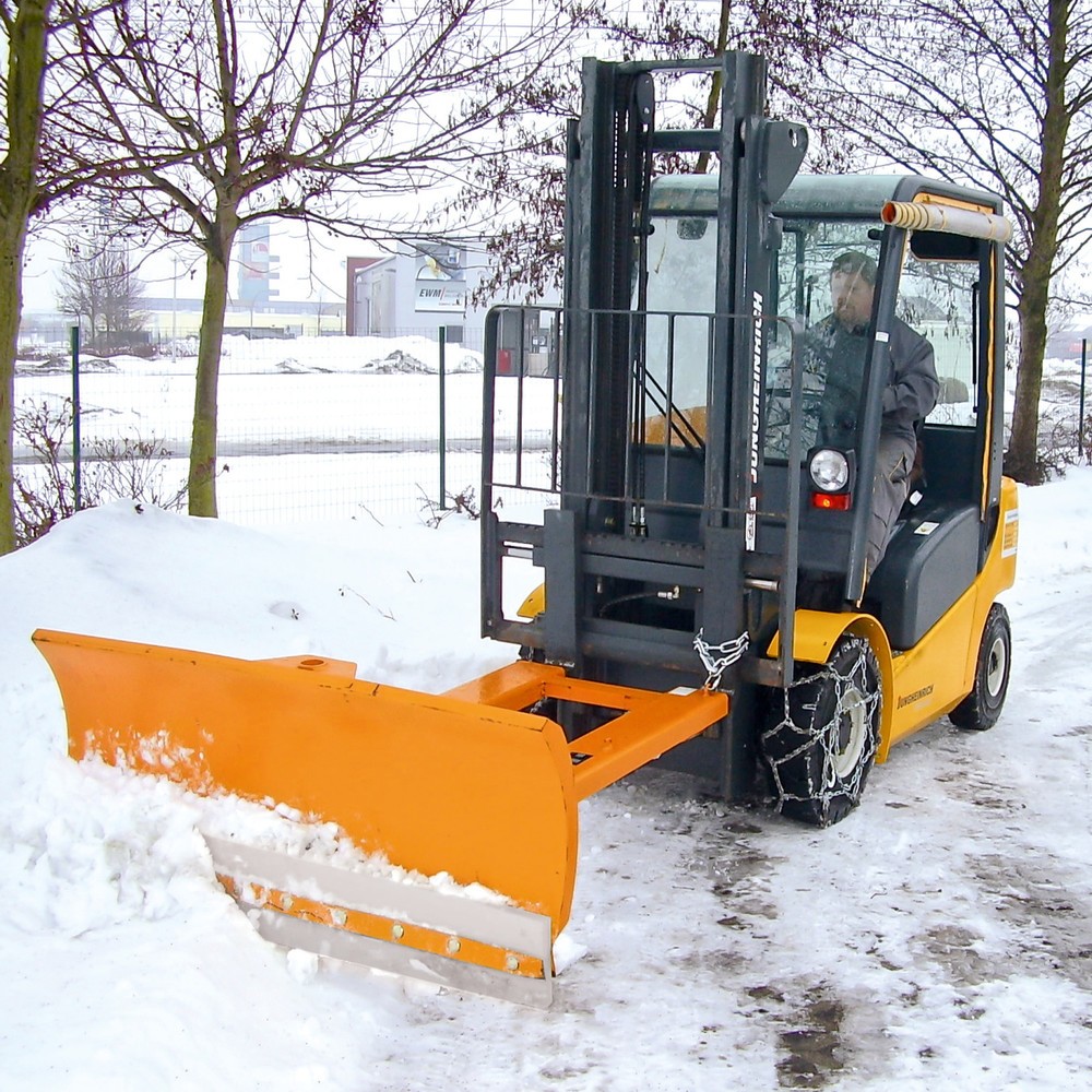 Imagen del producto: Bauer® Pala quitanieves para carretilla elevadora con rascador de acero, anchura de pala 2.400 mm