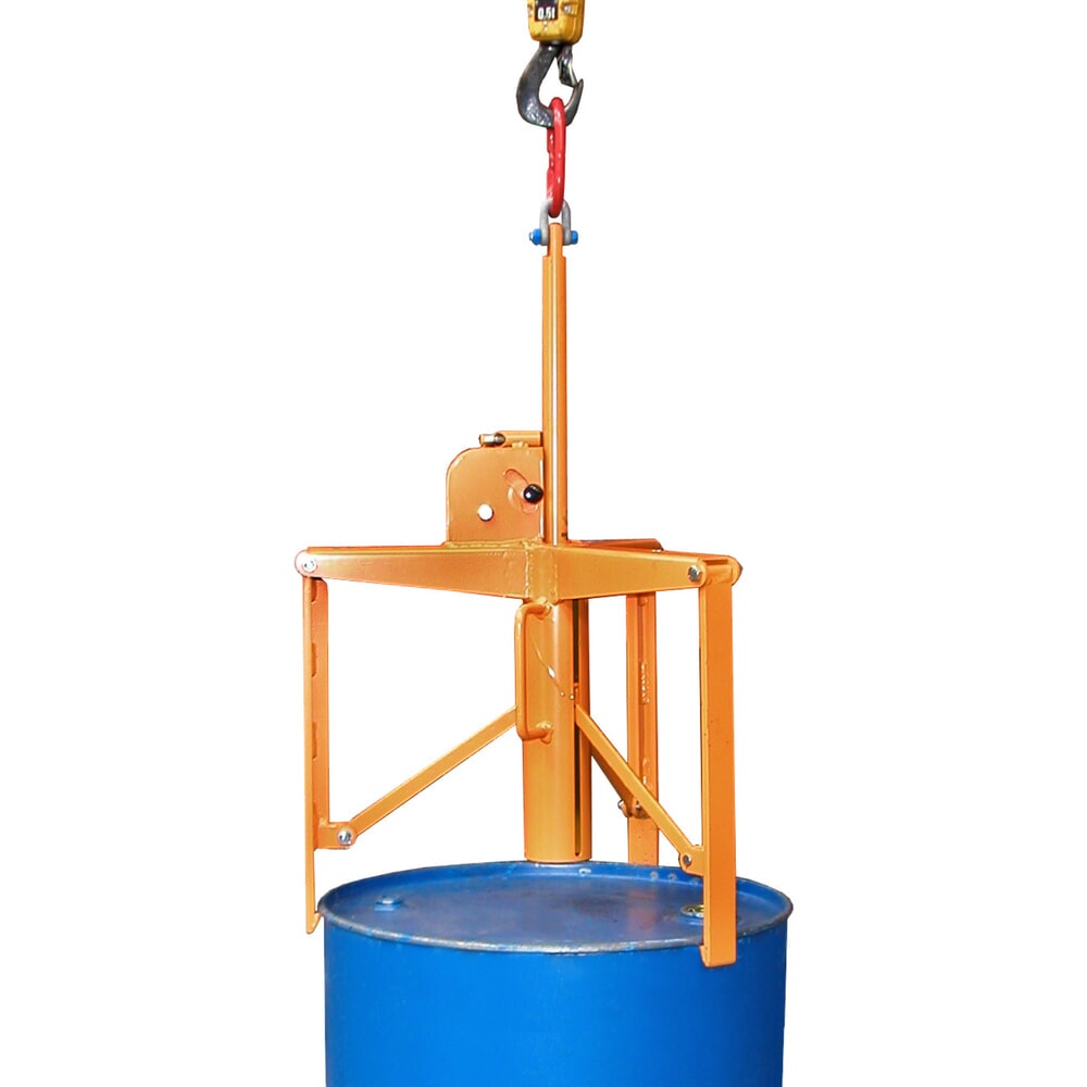 Imagen del producto: Bauer® Pinza para bidones 3P, sistema de sujeción de 3 puntos, capacidad de carga 400 kg, pintada, color amarillo anaranjado