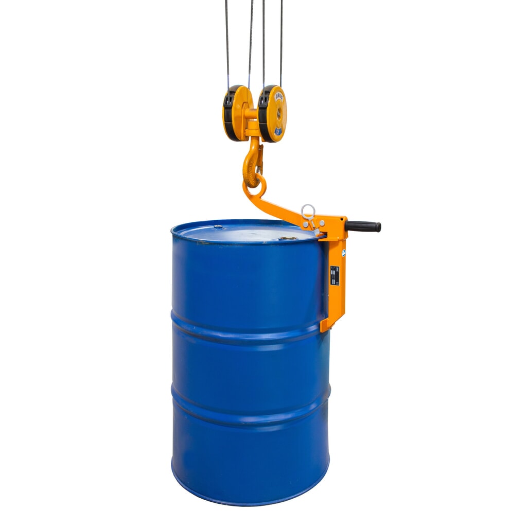 Bauer® Pinza para bidones FKL para bidones de acero con tapón, función de sujeción, pintada, color amarillo anaranjado Imagen del producto: Bauer® Pinza para bidones FKL para bidones de acero con tapón, función de sujeción, pintada, color amarillo anaranjado