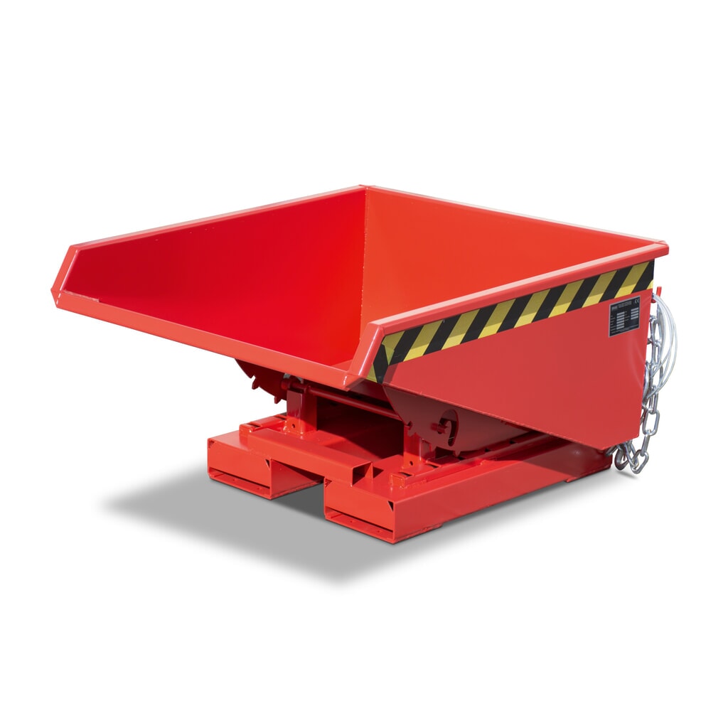 Bauer® Mini contenedor basculante con mecanismo rodante, baja altura de construcción, pintado, volumen 0.275 m³, RAL 2000 amarillo naranja Número de imagen del producto 3: Bauer® Mini contenedor basculante con mecanismo rodante, baja altura de construcción, pintado, volumen 0.275 m³, RAL 2000 amarillo naranja