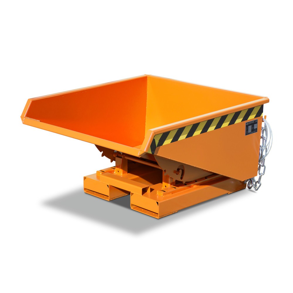 Imagen del producto: Bauer® Mini contenedor basculante con mecanismo rodante desenrollado, baja altura de construcción, galvanizado, volumen 0,225 m³