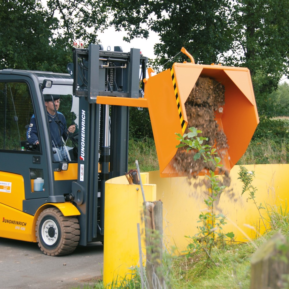Número de imagen del producto 4: Bauer® Pala para carretilla elevadora, capacidad de carga 1000 kg, volumen 0,5 m³, naranja
