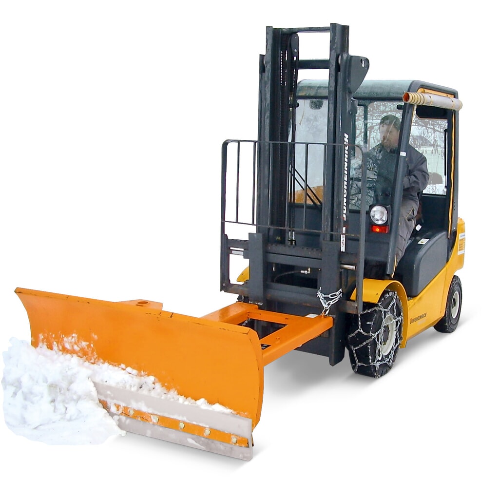 Bauer® Pala quitanieves para carretilla elevadora con rascador de PU, suspensión basculante, anchura de pala 1500 mm Imagen del producto: Bauer® Pala quitanieves para carretilla elevadora con rascador de PU, suspensión basculante, anchura de pala 1500 mm