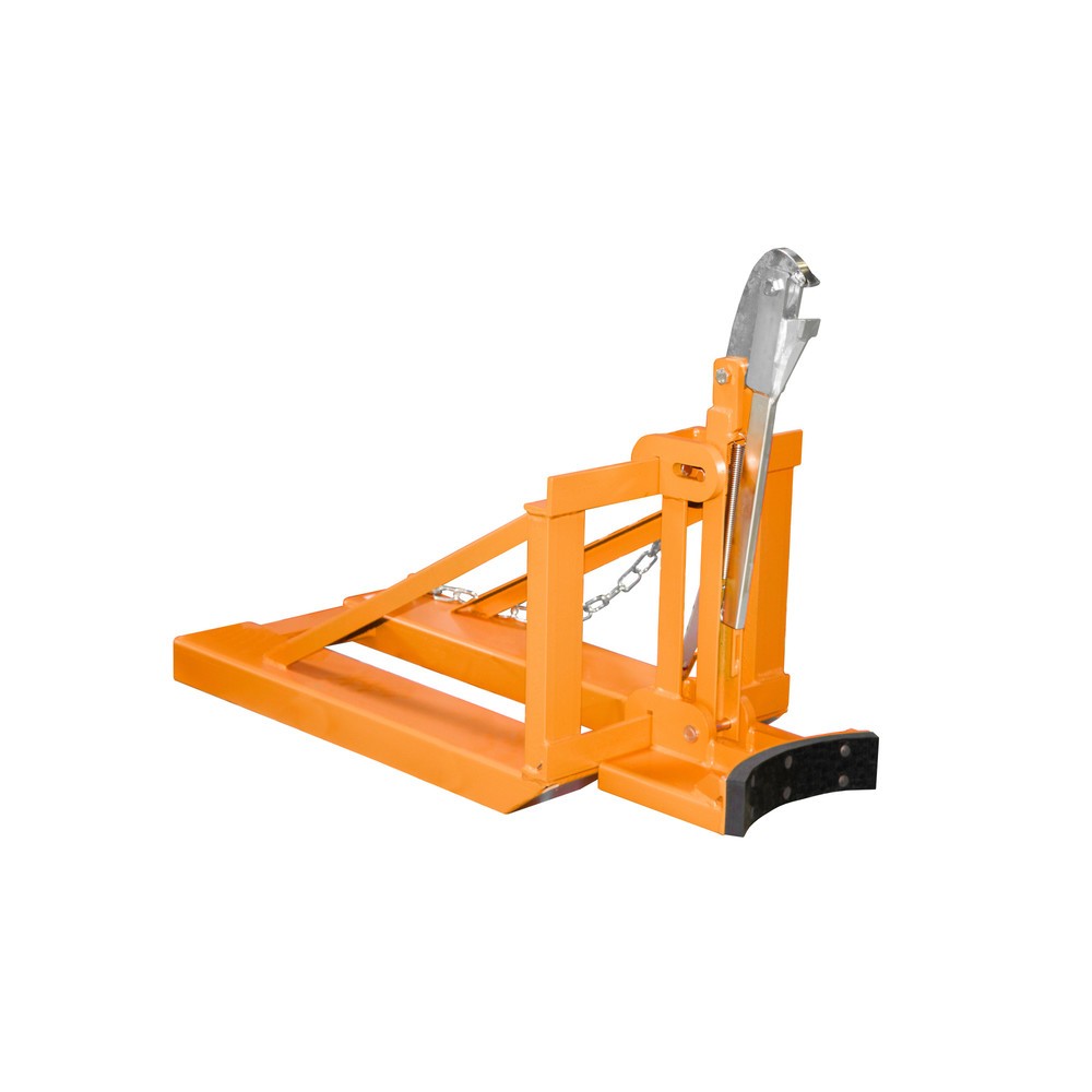 Número de imagen del producto 3: Bauer® Pinza para bidones, bidones redondos de acero y de plástico con perfil en L, c.c. 800 kg, RAL 2000 amarillo anaranjado