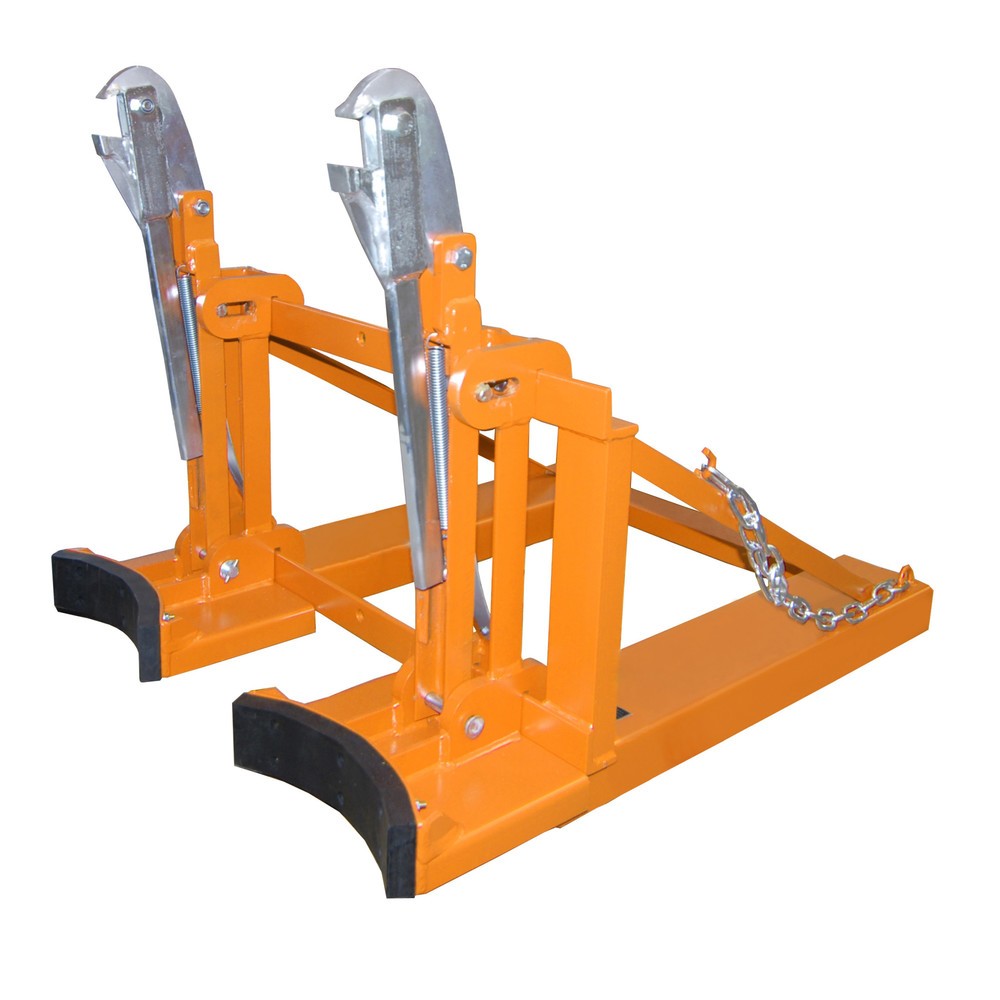 Número de imagen del producto 3: Bauer® Pinza para bidones, bidones redondos de acero y de plástico con perfil en L, c.c. 1.600 kg, RAL 2000 amarillo anaranjado