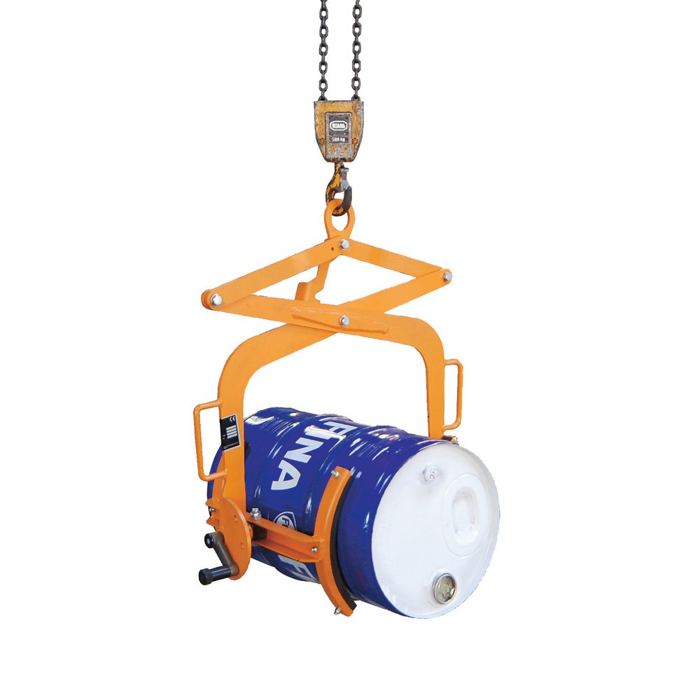 Imagen del producto: Bauer® Pinza volteadora para bidones de acero, 200 litros, c.c. 300 kg, galvanizada por inmersión en caliente