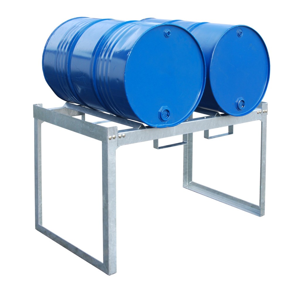 Número de imagen del producto 2: Bauer® Sistema de estantería de barriles modular, H x A x F 780 x 1.310 x 800 mm, para 2 barriles de 200 l