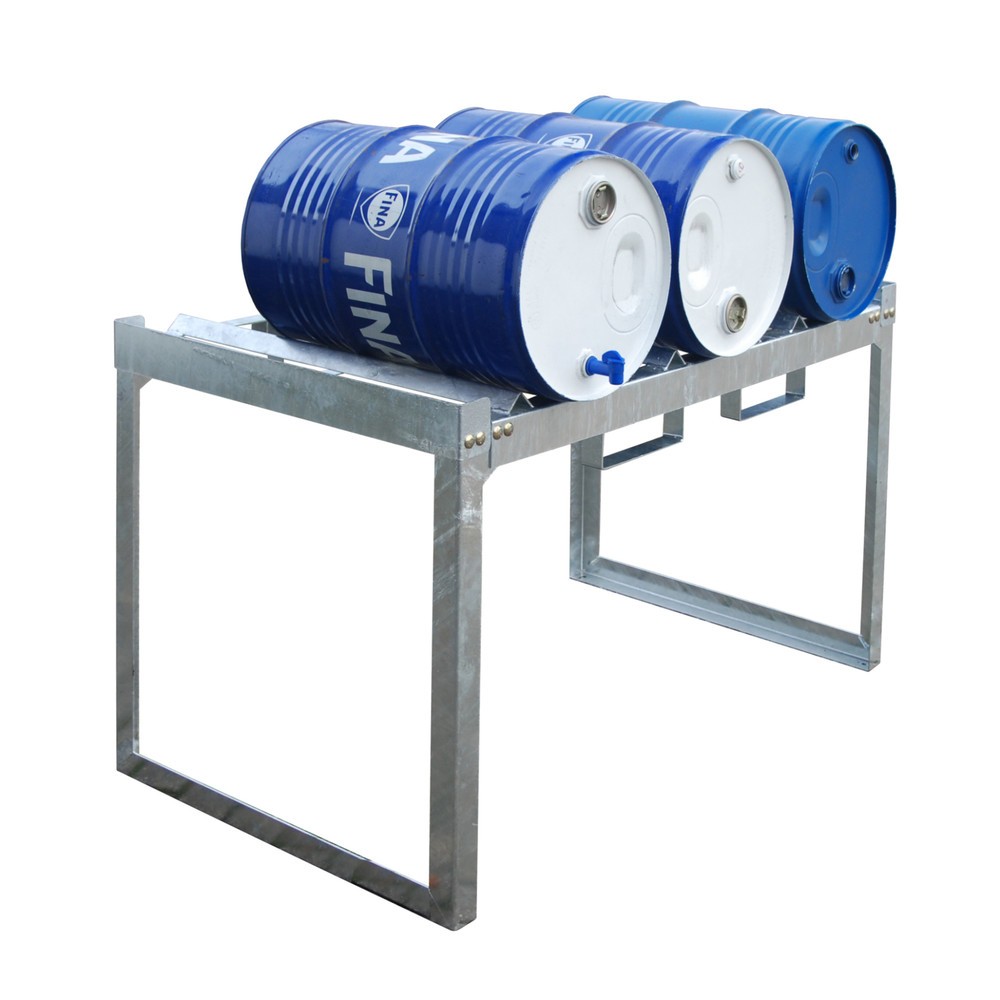 Número de imagen del producto 2: Bauer® Sistema de estantería de barriles modular, H x A x F 780 x 1.310 x 800 mm, para 3 barriles de 60 l