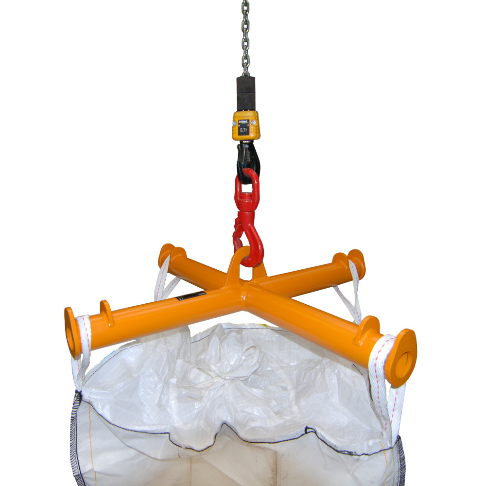 Número de imagen del producto 2: Bauer® Travel para BIG BAG, soporte de grúa, capacidad de carga 2.000 kg, pintado, RAL 2000 amarillo naranja
