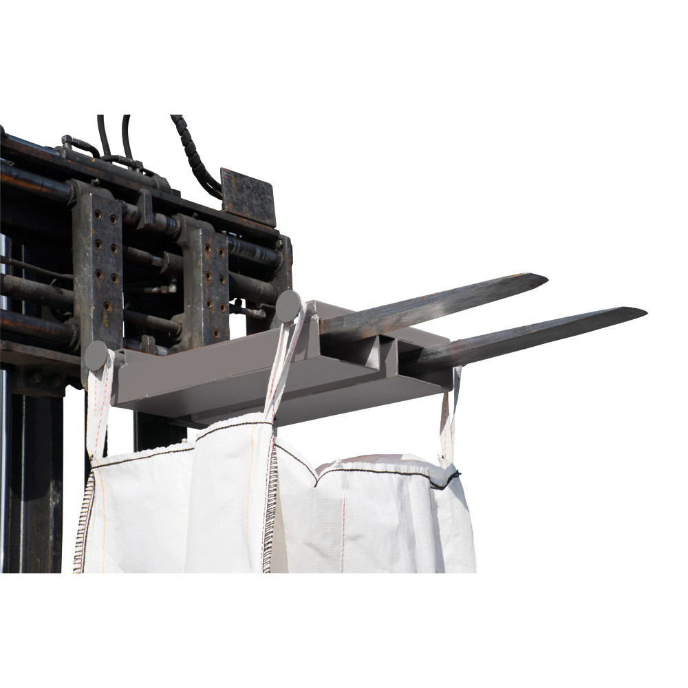 Número de imagen del producto 1: Bauer® Travesaño para BIG BAG, argolla para carretilla elevadora, capacidad de carga: 1.000 kg, pintado, gris ratón