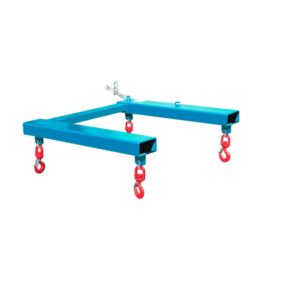 Número de imagen del producto 1: Bauer® Travel para BIG BAG, carretilla elevadora con 4 ganchos giratorios, capacidad de mercancía 1.250 kg, pintado, RAL 5012 azul luminoso
