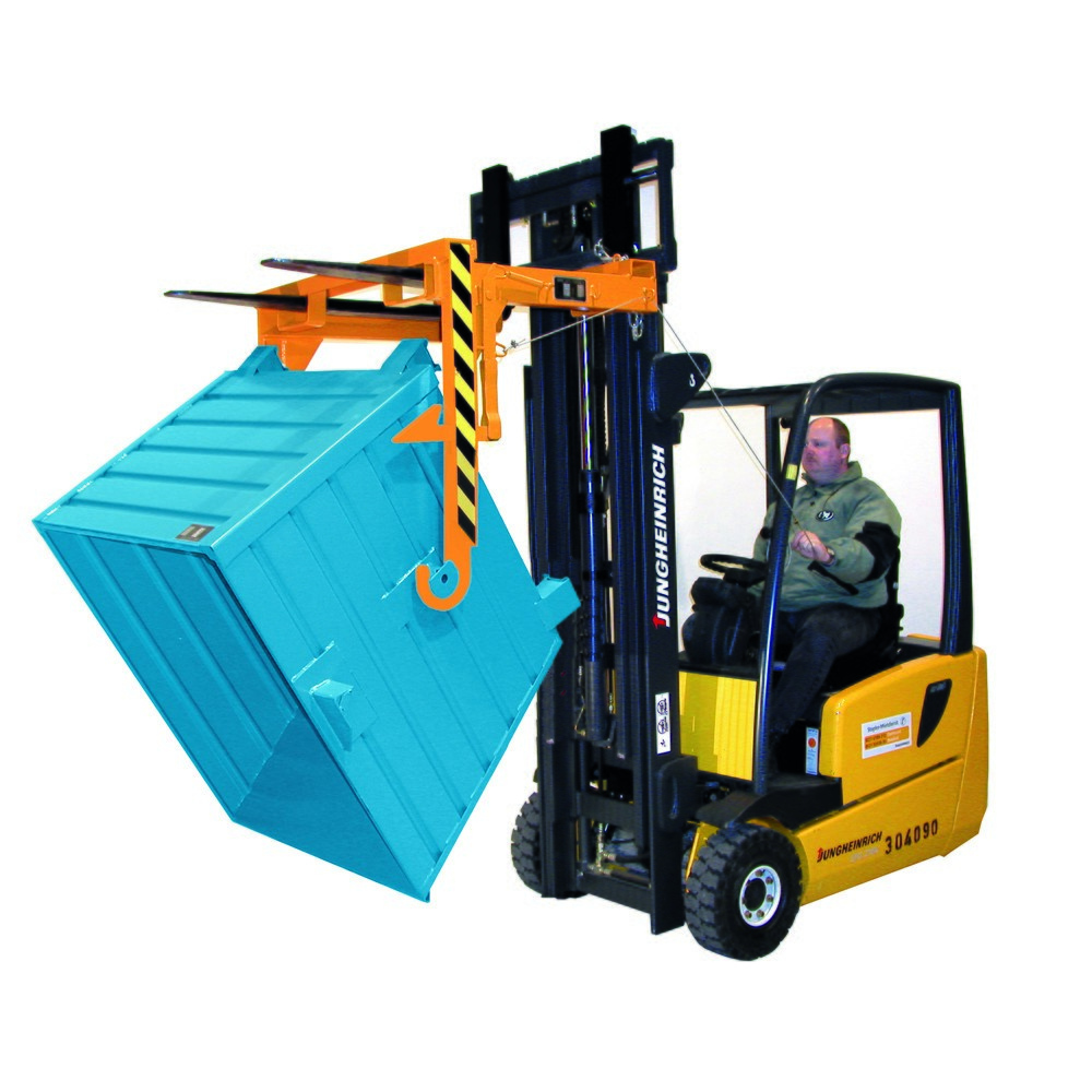 Número de imagen del producto 2: Bauer® Travesaño para volquetes apilables, volumen 0,9 m³, RAL 5012 azul luminoso