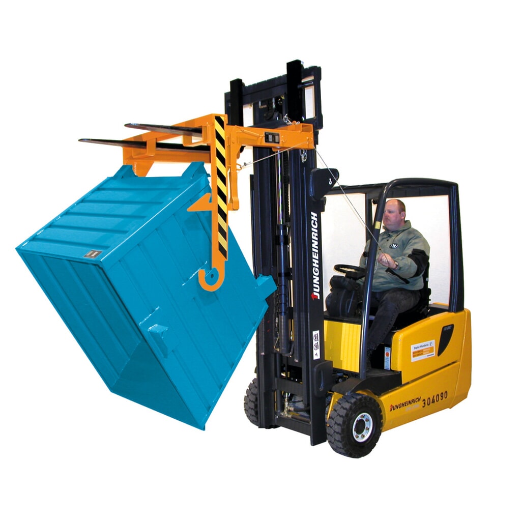 Número de imagen del producto 2: Bauer® Travesaño para volquetes apilables, volumen 2 m³, RAL 5012 azul luminoso
