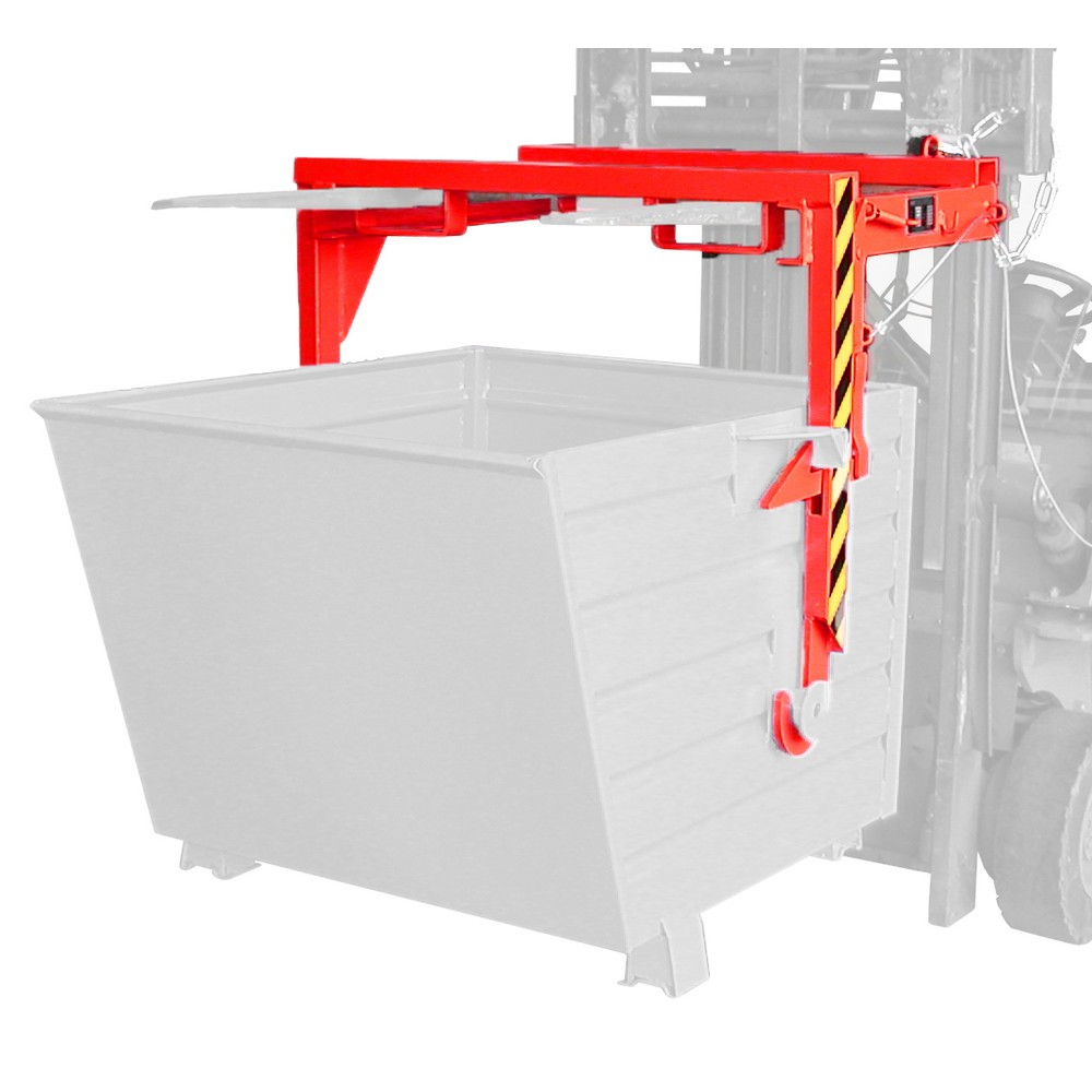 Imagen del producto: Bauer® Travesaño para volquetes apilables, volumen 0,55 m³, RAL 3000 rojo fuego
