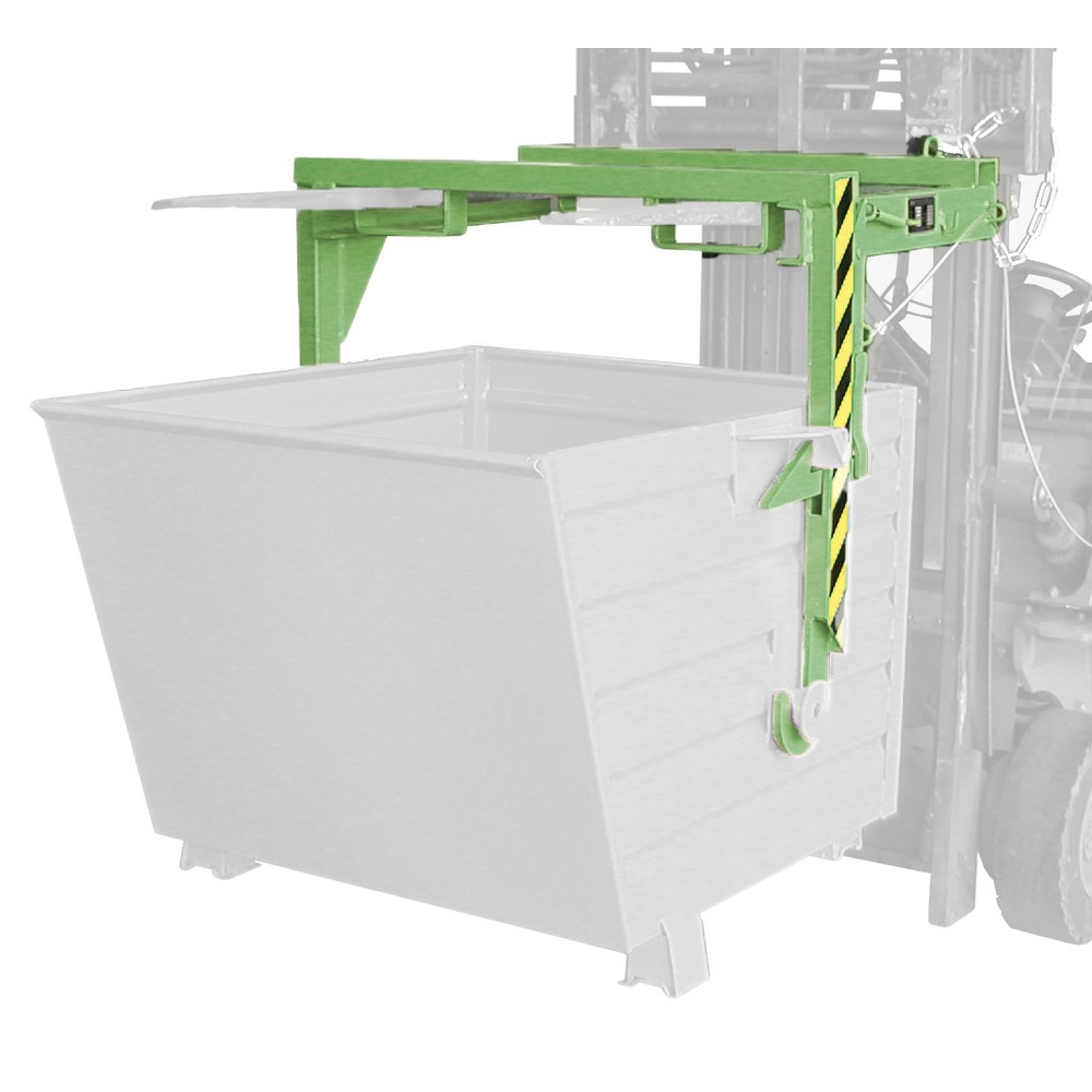Número de imagen del producto 1: Bauer® Travesaño para volquetes apilables, volumen 0,55 m³, RAL 6011 verde reseda